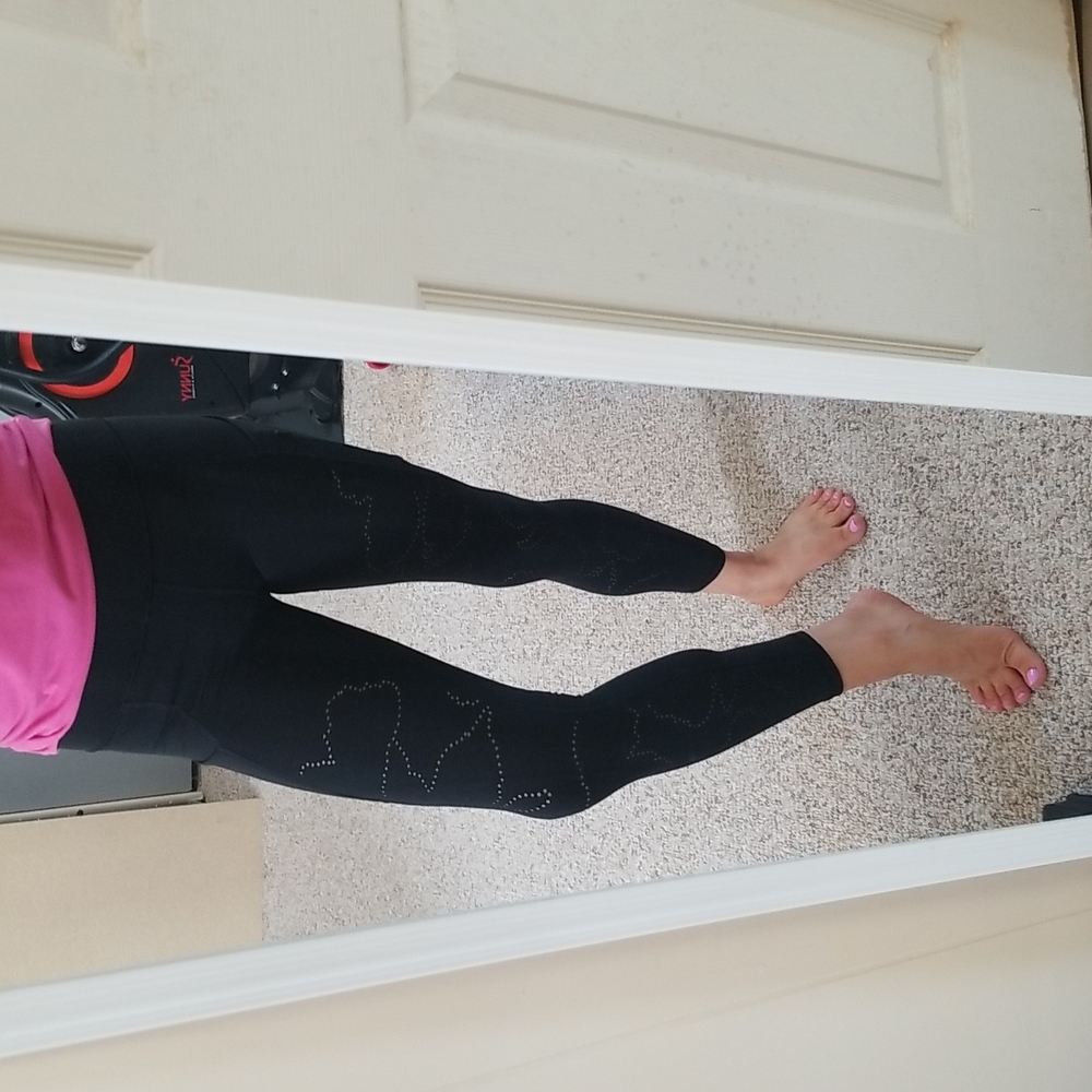 EUC Athleta All In Floral Laser Cut 7/8 Leggings